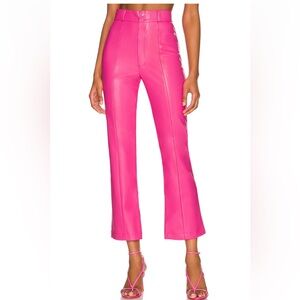 Revolve Bardot Polly Faux Leather Pants in Hot Pink Barbie